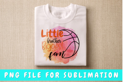 Little Brother Biggest Fan PNG For Sublimation