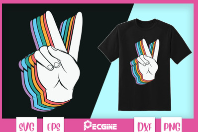 Retro Peace Sign 60&amp;&23;039;s 70&amp;&23;039;s Hippie