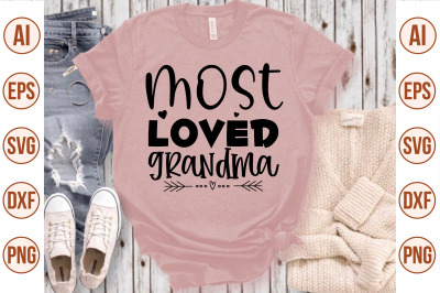 most loved grandma svg