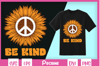 Be Kind Hippies Sunflower Vintage