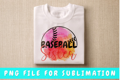 Baseball Sister PNG For Sublimation