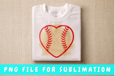 Heart Baseball PNG For Sublimation