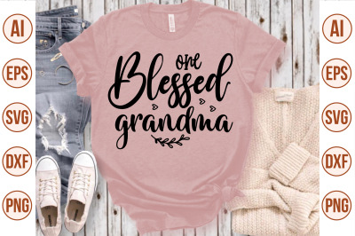 one blessed grandma svg