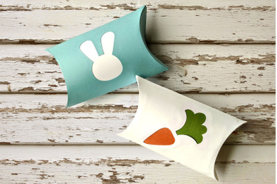 Easter Carrot and Bunny Face Pillow Box | SVG | PNG | DXF | EPS