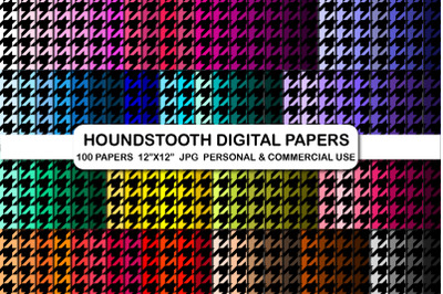 Houndstooth digital papers Background pattern paper pack