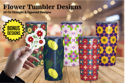 Flowers 20 Oz Tumbler Designs - Tumbler Sublimation