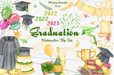 Graduation Watercolor Set. 2022