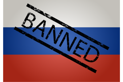 Banned russian, embargo and restriction trade, sanction to russian bus