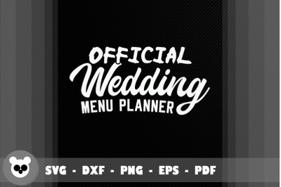 Official Wedding Party Menu Planner