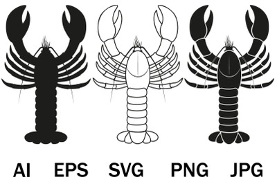 Lobster Svg&2C; Lobster Monogram Svg