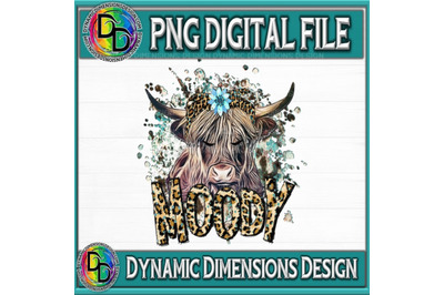 Just A Little Moody PNG Print File for Sublimation Or Print, Funny Cow