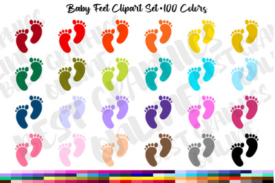 Baby feet printable planner stickers clipart Foot clip art