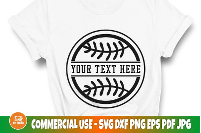 Baseball Monogram SVG Cut File, Team Shirt, Mom Softball PNG