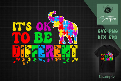 Autism Elephant Its Ok To Be Different