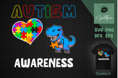 Autism Awarness Dinosaur Autistic