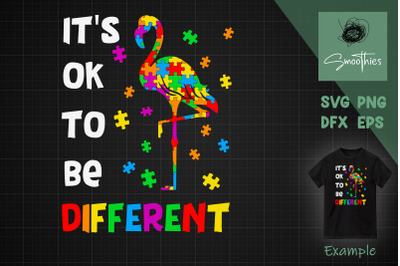 It&#039;s Ok To Be Different, Autism Flamingo