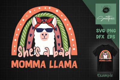 She&#039;s A Bad Momma Llama Mothers Day