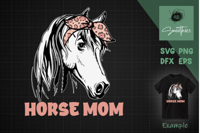 Horse Mom Leopard, Horse Lover Horseback