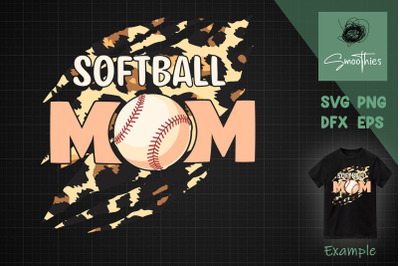 Leopard Softball Mom, Softball Lover