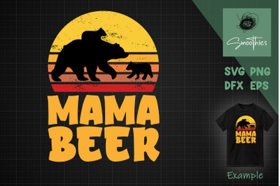 Mama Bear Two Cubs Retro Mothers Day