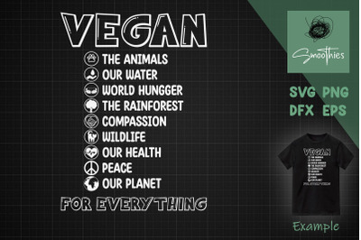 Vegan For Everything Earth Day Svg