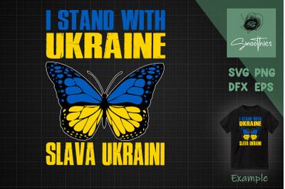 I Stand With Ukraine SVG Butterfly