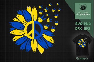 Ukraine Svg Sunflower Peace Sign