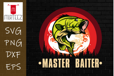 Master Baiter Vintage Bass Fishing Lover