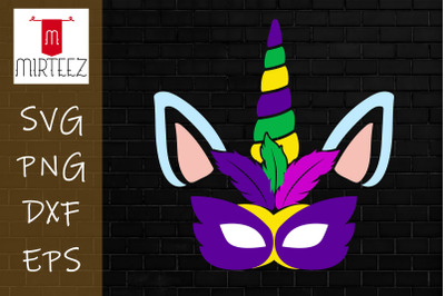 Unicorn Mardi Gras Carnival Mask