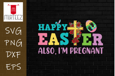 Mom Happy Easter Pregnancy Announcement