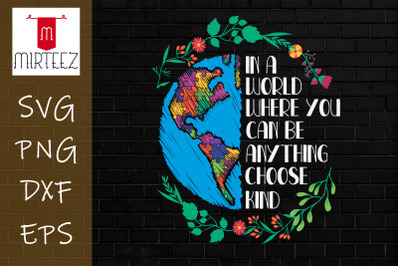 Autism Awareness Kindness Puzzle Earth