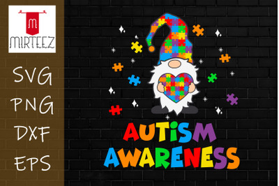 Autism Awareness Gnomes Heart Puzzle