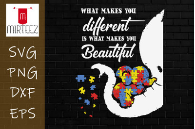 Autism SVG Different Makes You Beautiful