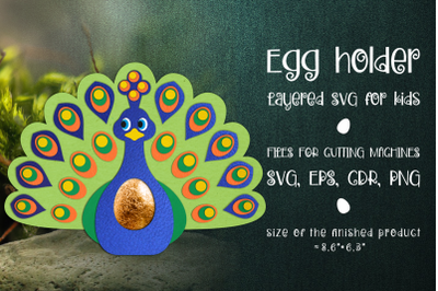 Peacock Chocolate Egg Holder Template