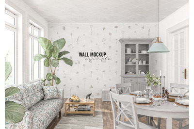 Wall mockup&2C; Wall paper mockup