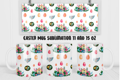 Easter Mug Sublimation Wrap 11 and 15 Oz