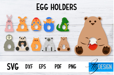 Egg Holder Bundle | Easter Egg Holder SVG | Baby Animals SVG