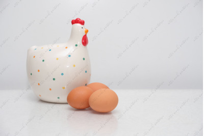 Easter Chicken and Egg Figurine. Photo
