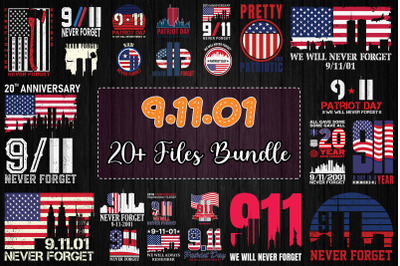 9.11.01 Patriot Day Bundle (20+ Design)