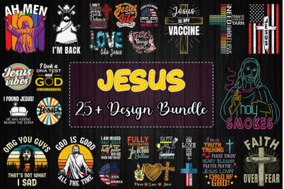 Jesus TShirt Design Bundle (25+ Designs)