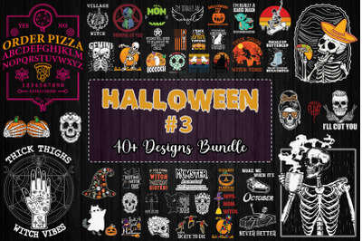 Halloween Design Bundle #3 (40+ Designs)