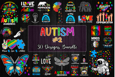 Autism T-Shirt Design Bundle #2
