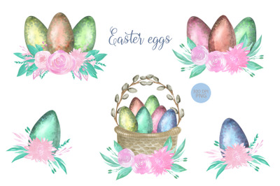 Easter eggs clipart.