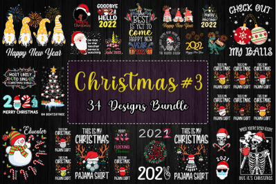 Christmas TShirt Design Bundle #3