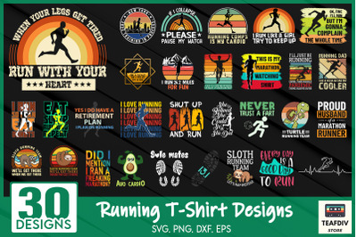Running T-Shirt Designs Bundle