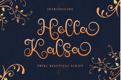 Holla Kalsa - Swirly Calligraphy Script Font