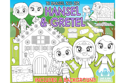 Hansel and Gretel Digital Stamps - Lime and Kiwi Designs