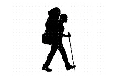 Woman Hiker SVG
