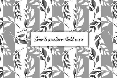 Black and white floral pattern 1