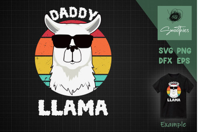 Daddy Llama Papa Father Day Llamas Lover